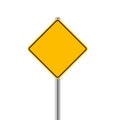 Sign road yallow Blank vector illustration