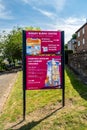 Sign for the Robert Burns Centre and Dumfries Music and Camera Obscura Royalty Free Stock Photo