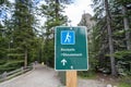 Sign for the Rockpile trail at Moraine Lake - Banff National Park Canada