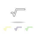 sign root multicolored icons. Thin line icon for website design and app development. Premium colored web icon with shadow on white