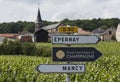 Sign of Route Touristique de Champagne