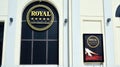 Sign Royal Gentelmen`s Club. Company signboard Royal Gentelmen`s Club.