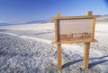 Sign For The Salt and Borax Flats, Death Valley, California