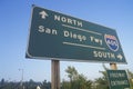 A sign for the 405 San Diego freeway entrance