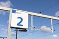 Sign saying platform 2 in dutch. Dutch Railway infrastructure