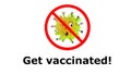 Sign saying Get vaccinated