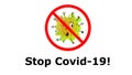 Sign saying Stop Covid-19