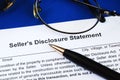 Sign the seller disclosure statement Royalty Free Stock Photo