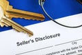 Sign the seller disclosure statement Royalty Free Stock Photo