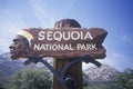 Sign for Sequoia National Park Royalty Free Stock Photo