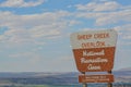 The Sign for Sheep Creek Overlook at Flaming Gorge National Recreation Area, Utah