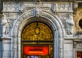 The sign of shopping center stadfeestzaal in antwerp city, popular Belgian shopping center, Antwerpen, Belgium, April 23, 2019 Royalty Free Stock Photo