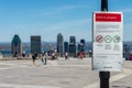 Sign showing Covid-19 safety guidelines in Montreal