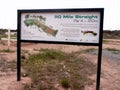 A sign showing one of the 18 holes of the world`s largest golf coarse situated on Royalty Free Stock Photo