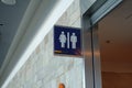 Bathroom sign at an airport Royalty Free Stock Photo