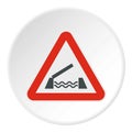 Sign sliding bridge icon, flat style Royalty Free Stock Photo