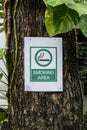 Sign smoking area Royalty Free Stock Photo