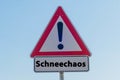 Sign Snow Chaos german \