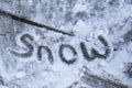 Sign snow