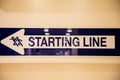 Sign at Starting Line Royalty Free Stock Photo