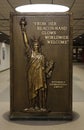 Sign with Statue of Liberty in Pittsburgh International Airport