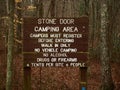 Sign for Stone Door Campground.