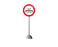Sign stop control, the customs checkpoint in vector for print or design Royalty Free Stock Photo