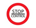 Sign stop control, the customs checkpoint in vector for print or design Royalty Free Stock Photo