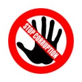 Sign stop corruption