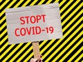 Sign stop COVID-19 icon image