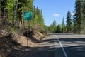 Sign at Summit of Blue Mountains on Oregon Highway 205