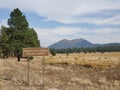 Sign of the Sunset Crater Volcano Royalty Free Stock Photo