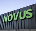 Sign of supermarket Novus Royalty Free Stock Photo