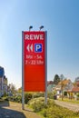 Sign of a supermarket in the surrounding countryside of Berlin, Germany Royalty Free Stock Photo