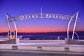 Sign of Surfers Paradise at sunrise time Royalty Free Stock Photo