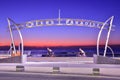 Sign of Surfers Paradise at sunrise time Royalty Free Stock Photo