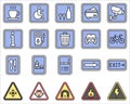 Sign and symbol filled icon set 4 vector illustration Royalty Free Stock Photo