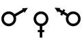 Sign symbol of gender equality Male, female and transgender equality Royalty Free Stock Photo