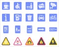 Sign and symbol flat icon set 4 vector illustration Royalty Free Stock Photo