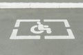Sign symbol parking place for disabled people