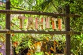 Sign at the Tahitian Village at the Polynesian Cultural Center