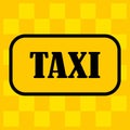 Sign of a taxi car stopping place