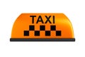 Sign taxi on white background. Isolated 3D image