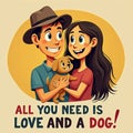 Sign text character basic life need love dog puppy companion happy relationship
