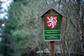 Sign with text in Czech language: Prirodni pamatka and Evropsky vyznamna lokalita, in English: Natural monument and Site of