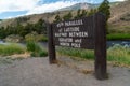 SIgn for 45th Parallel of Latitude in Yellowstone National Park