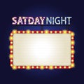 The Sign Theatre with message Saturday Night on Showtime Sign Theatre Background vector art image illustration