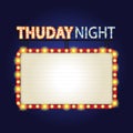 The Sign Theatre with message Thursday Night on Showtime Sign Theatre Background vector art image illustration