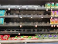 Empty Produce Shelves in a Grocery Store