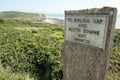 Sign to Birling Gap on South Downs Way, nr Eastbou Royalty Free Stock Photo